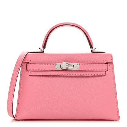 Hermes Chevre Mysore Verso Mini Kelly Sellier 20 Rose Confetti Sanguine 1 of 12