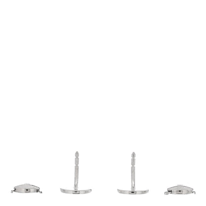 Hermes Sterling Silver TPM Ex-Libris Earrings 3 of 6