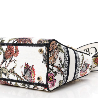 Christian Dior Canvas Embroidered Jardin Botanique Medium Lady D-Lite White Multicolor 10 of 10