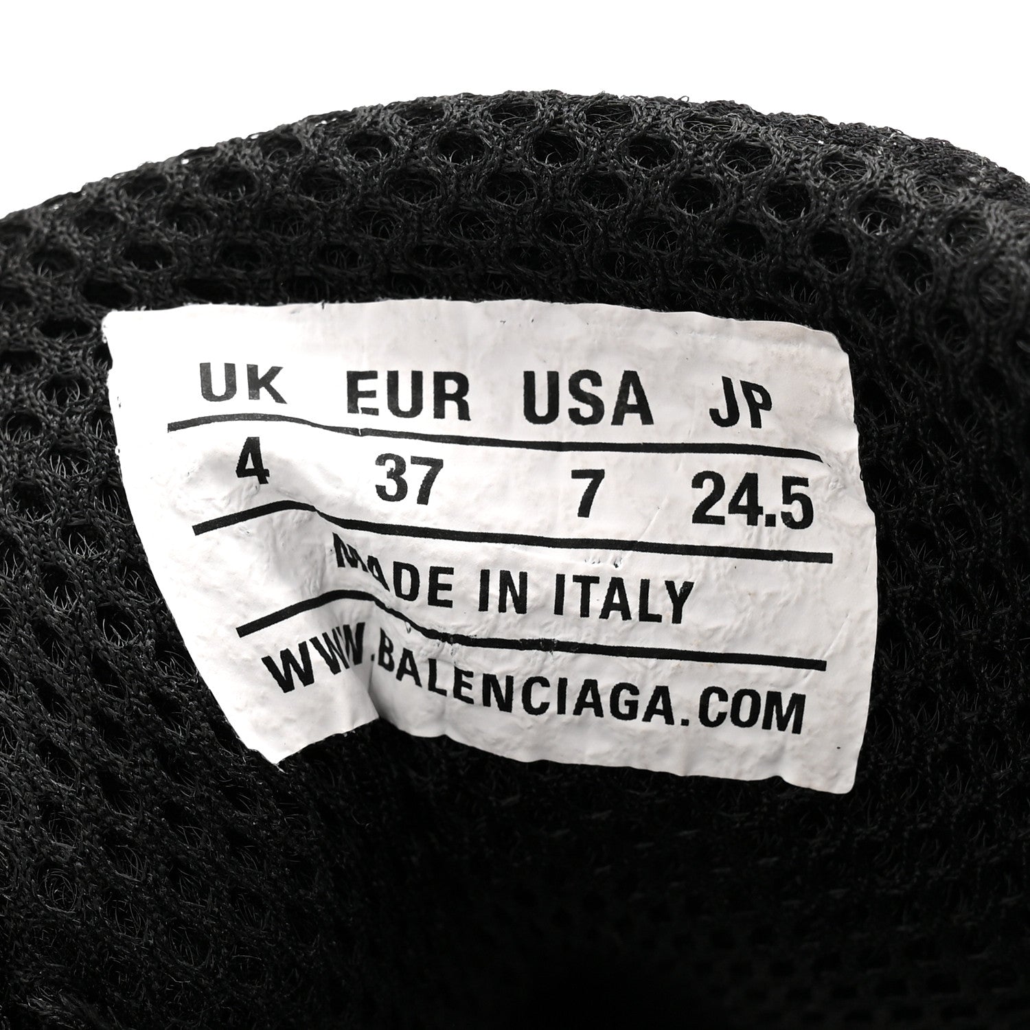 Balenciaga Fabric Mesh Womens Phantom Sneakers 37 Black 9 of 10