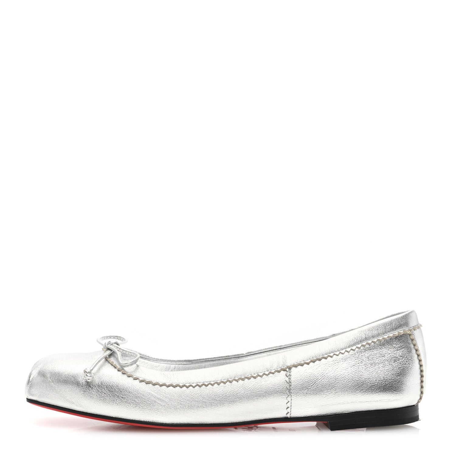 Christian Louboutin Nappa Mamadrague Flats 36 Silver 1 of 7