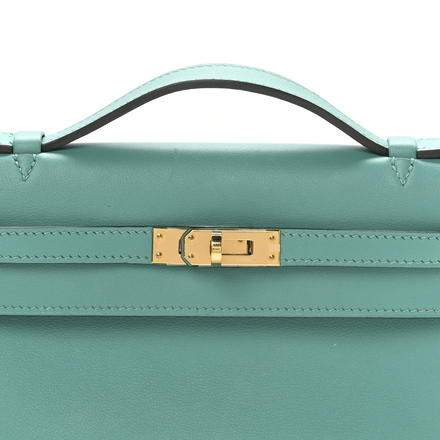 Hermes Swift Kelly Pochette Clutch Vert Verone 8 of 11