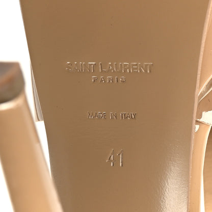 Saint Laurent Patent Tribute 105 Platform Sandals 41 Nude Powder 8 of 9