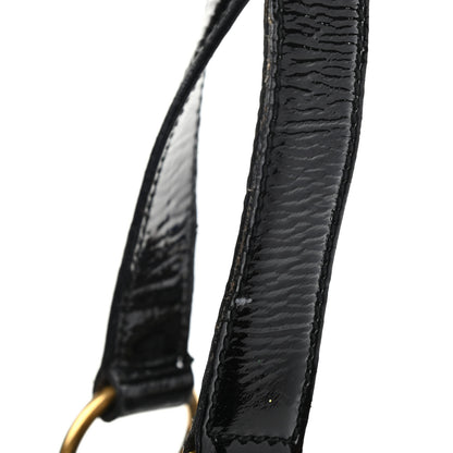 Saint Laurent Crocodile Embossed Patent Large Muse Black 15 of 16