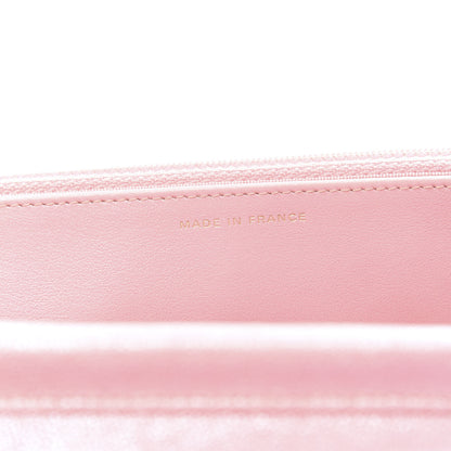 Chanel Iridescent Caviar Quilted Wallet on Chain WOC Rose Pink 7 of 12