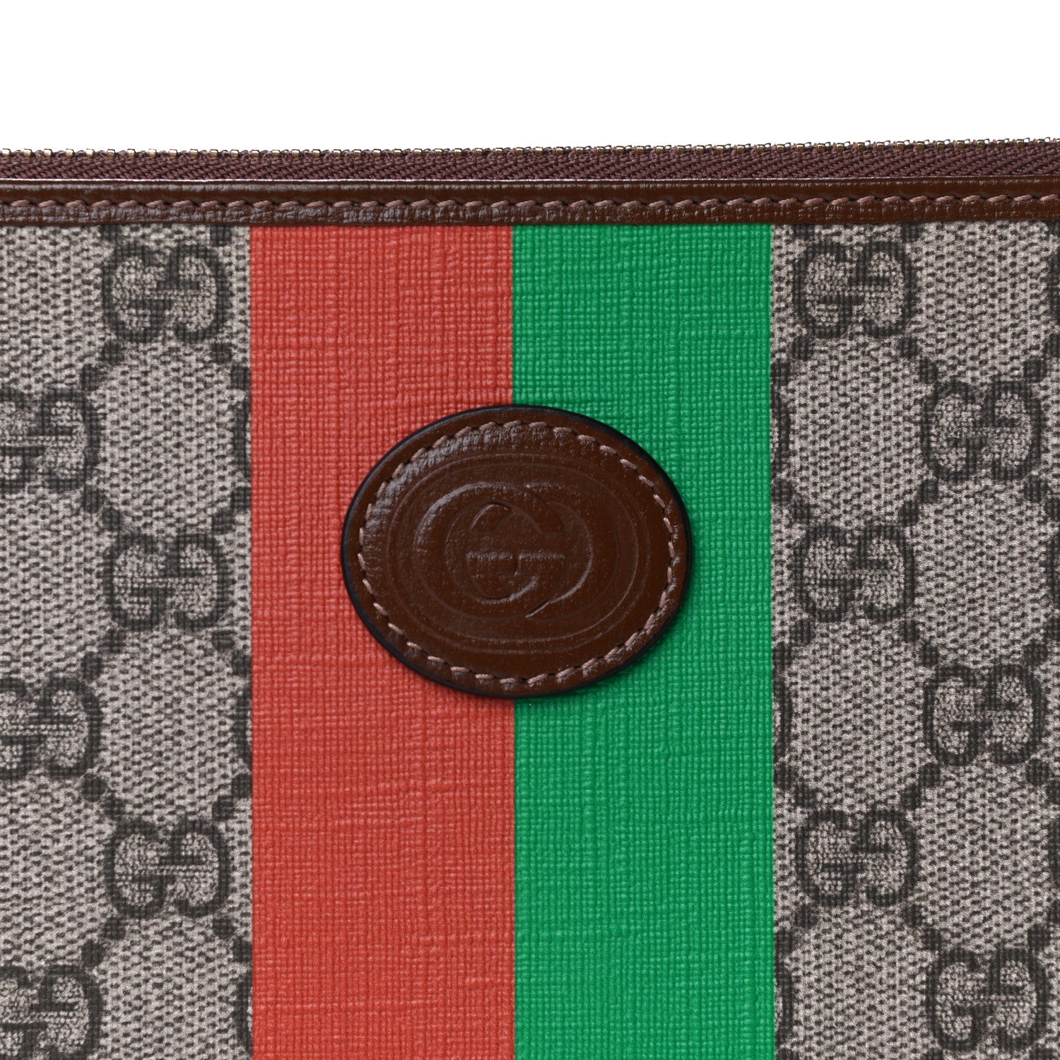 Gucci GG Supreme Monogram Fake/Not Interlocking G Documents Holder Beige Brown Sugar 6 of 10