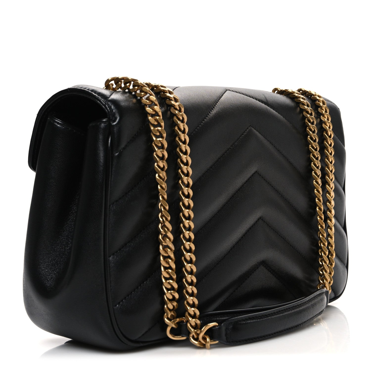 Saint Laurent Lambskin Chevron Quilted Medium Loulou Black 4 of 11