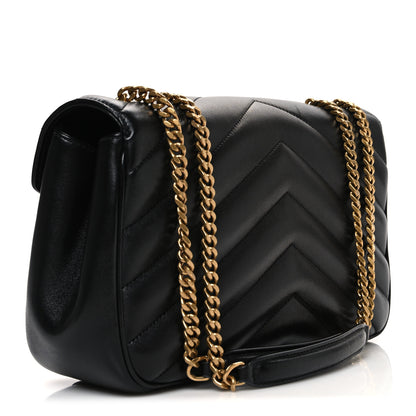 Saint Laurent Lambskin Chevron Quilted Medium Loulou Black 4 of 11