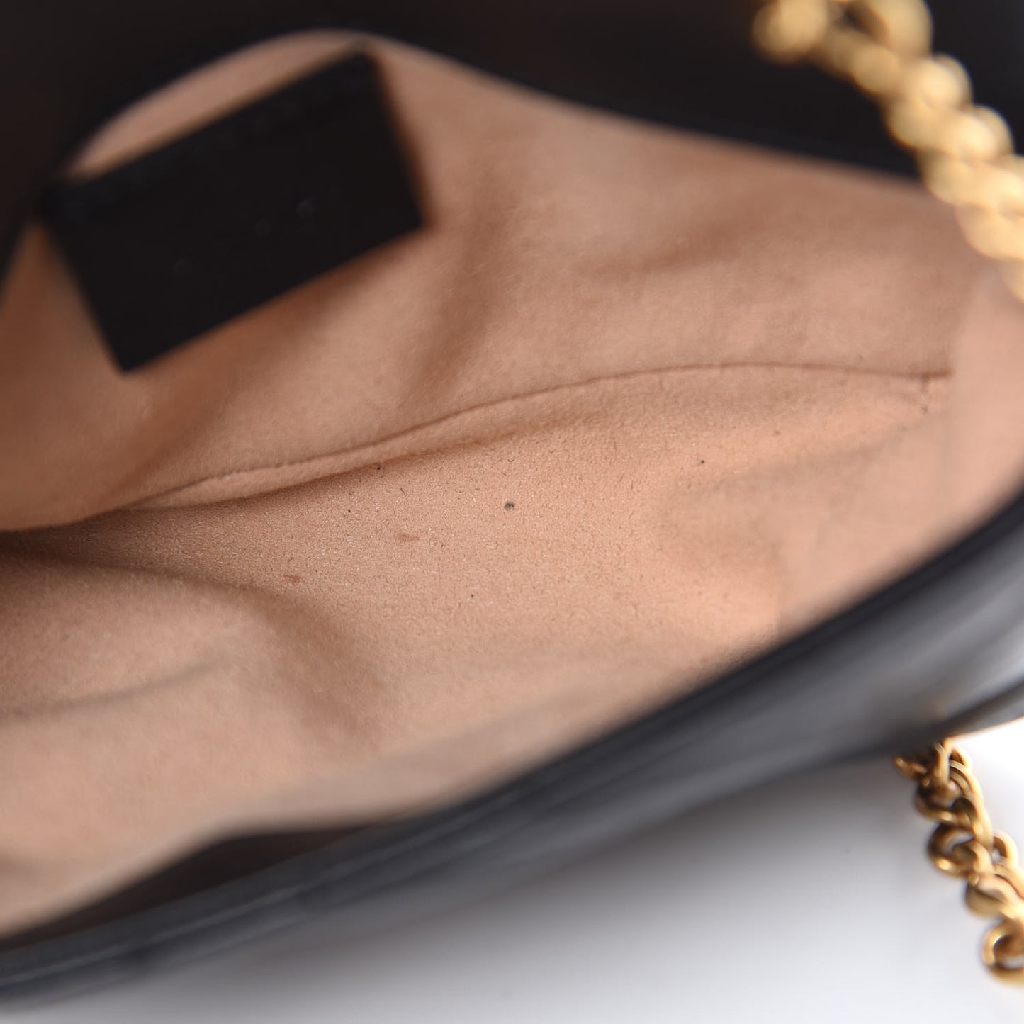 Calfskin Matelasse Super Mini GG Marmont Shoulder Bag Black