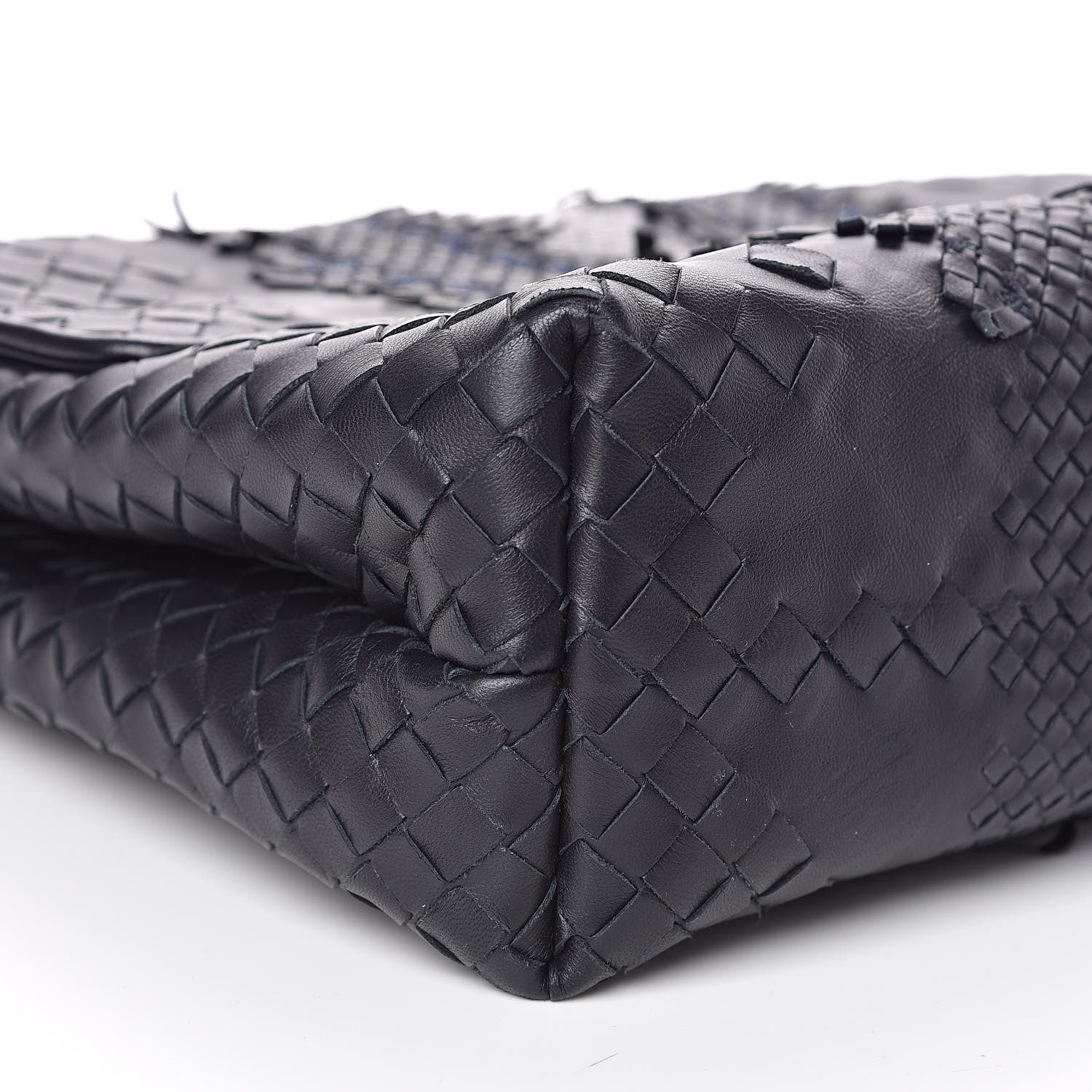 Bottega Veneta Nappa Ayers Intrecciato Top Handle Bag Black Light Grey 7 of 11