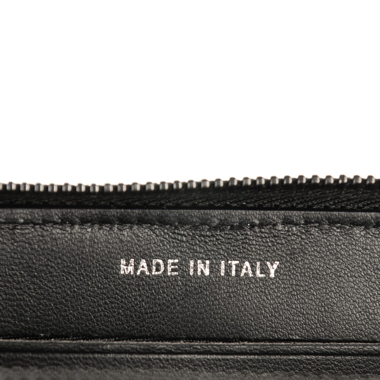Lambskin Chevron Quilted Small Zip Around Wallet So Black
