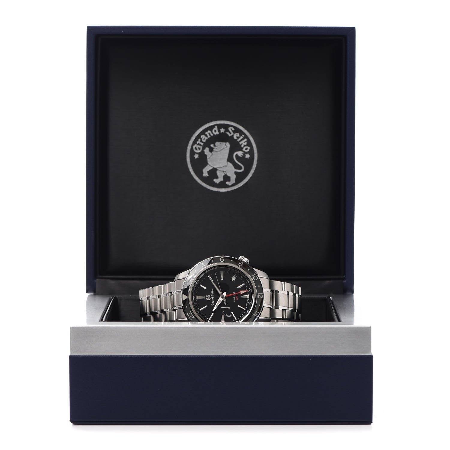 Grand Seiko Stainless Steel 44mm Spring Drive GMT Automatic Watch Black SBGE201 6 of 6
