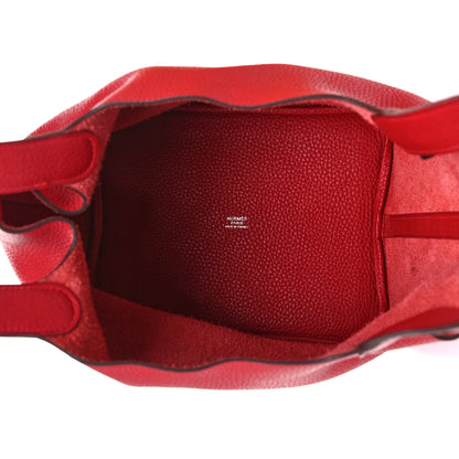 Hermes Taurillon Clemence Picotin Lock 22 MM Rouge Casaque 5 of 10
