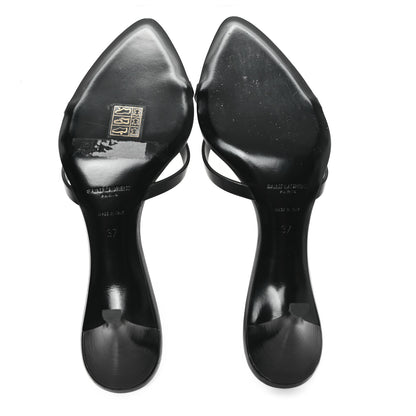 Saint Laurent Calfskin Maine Liscio Carla 60 Mules 37 Black 6 of 10