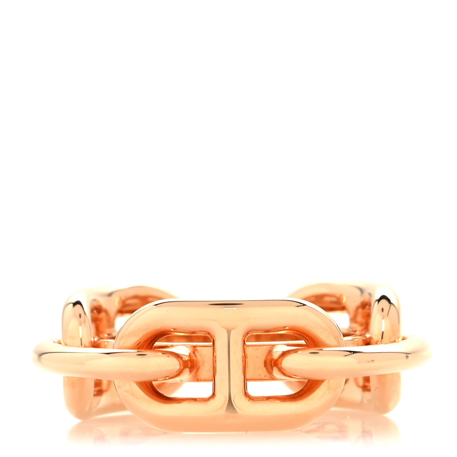 Hermes Plated Brass Regate Scarf Ring Plaqué Or Rose 1 of 4