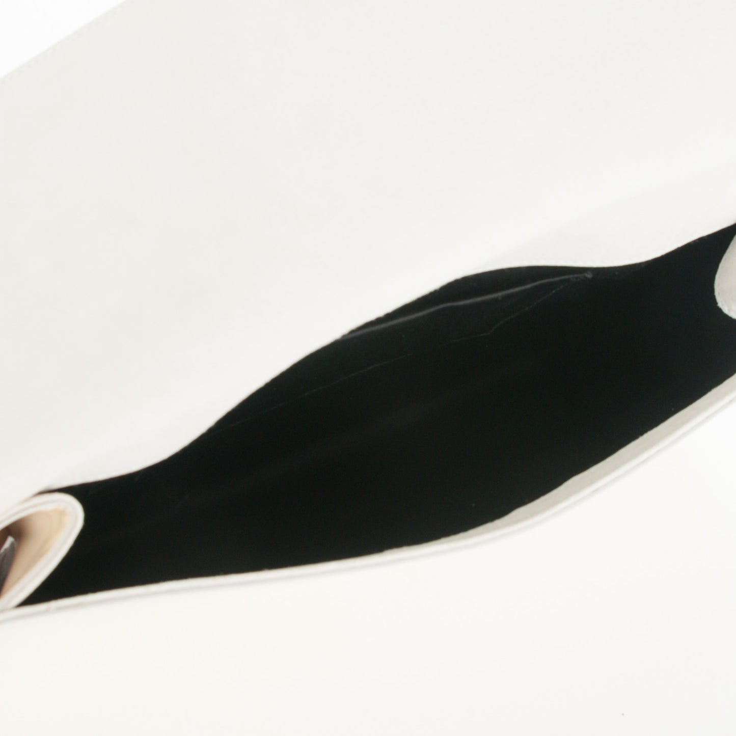 Patent Calfskin Ombre Monogram Large Belle De Jour Clutch Ivory Black