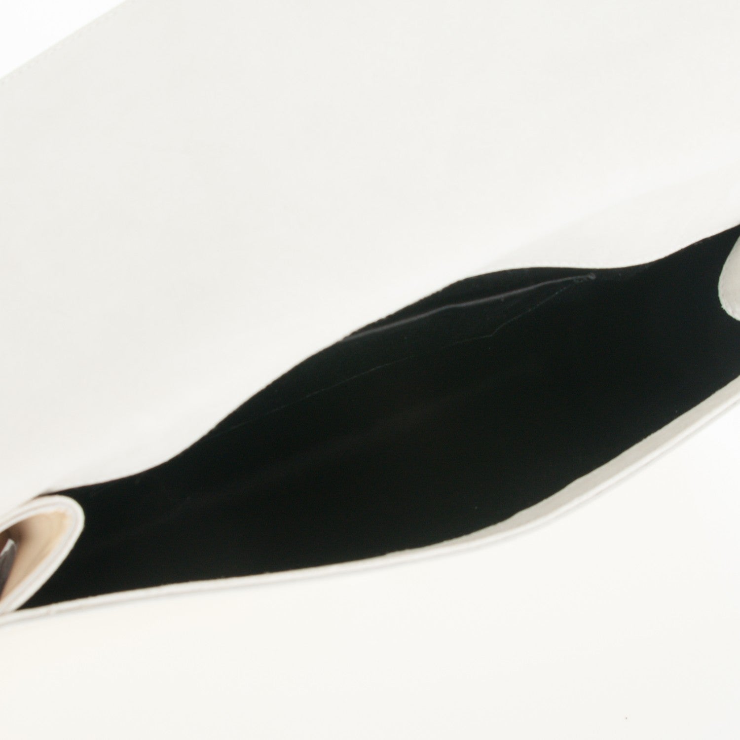 Saint Laurent Patent Calfskin Ombre Monogram Large Belle De Jour Clutch Ivory Black 5 of 7