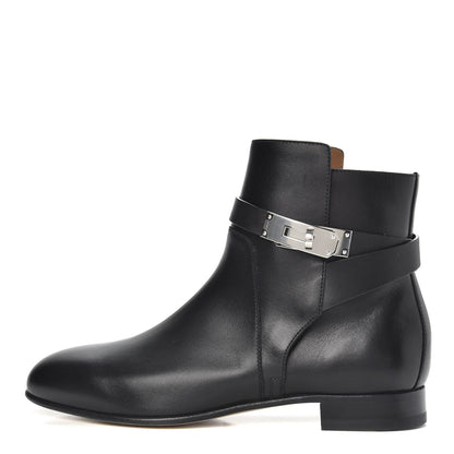 Hermes Calfskin Neo Low Boots 37 Black 1 of 8