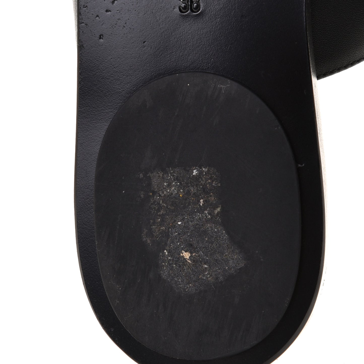 Calfskin GG Marmont Thong Sandals 38 Black