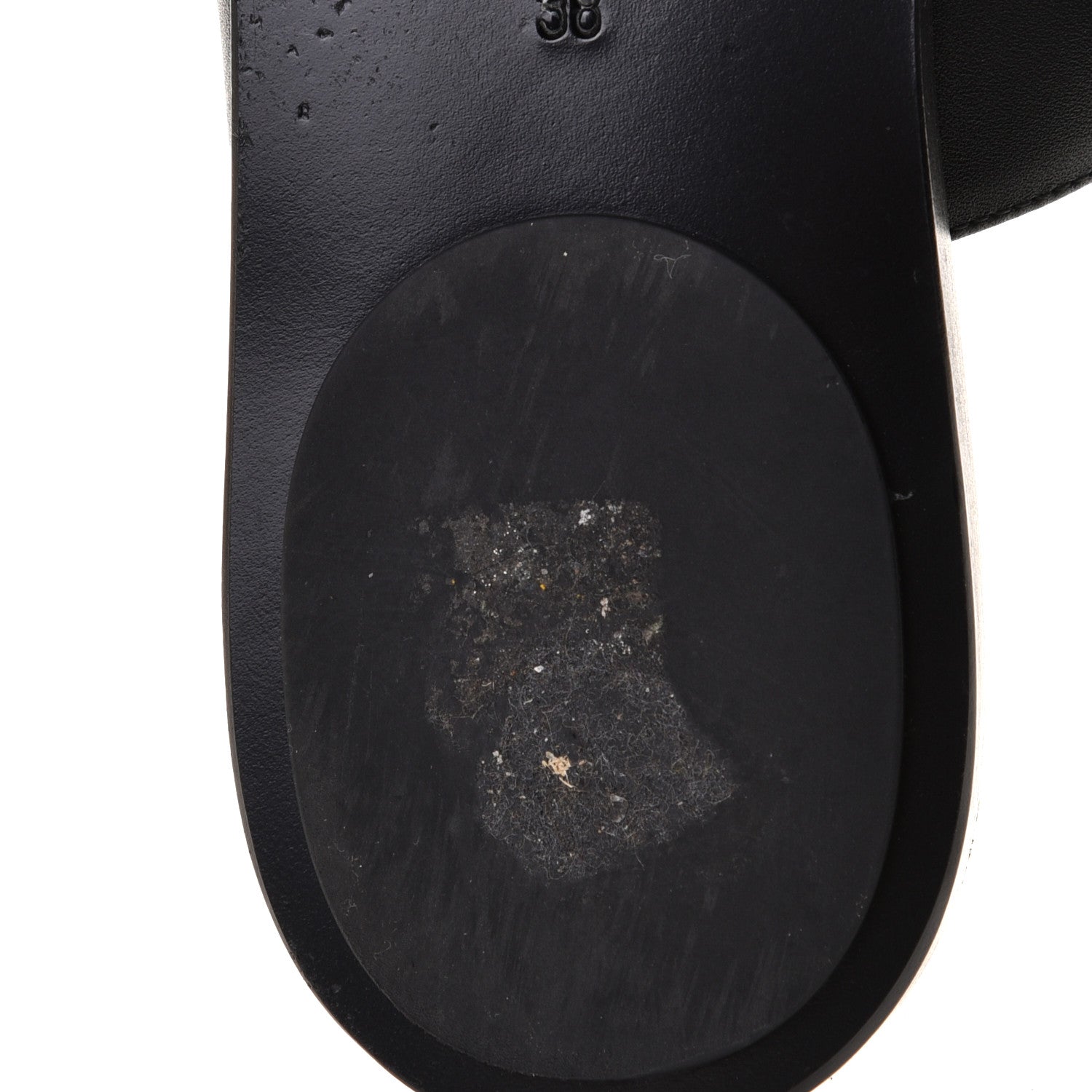 Gucci Calfskin GG Marmont Thong Sandals 38 Black 7 of 11