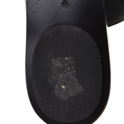 Gucci Calfskin GG Marmont Thong Sandals 38 Black 7 of 11