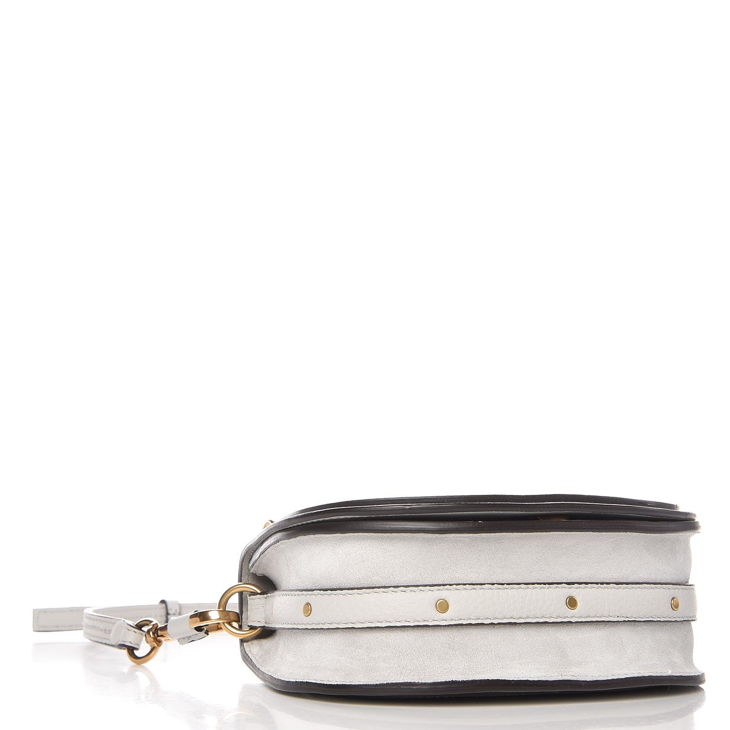 Chloe Calfskin Suede Small Nile Bracelet Bag Airy Grey 4 of 7