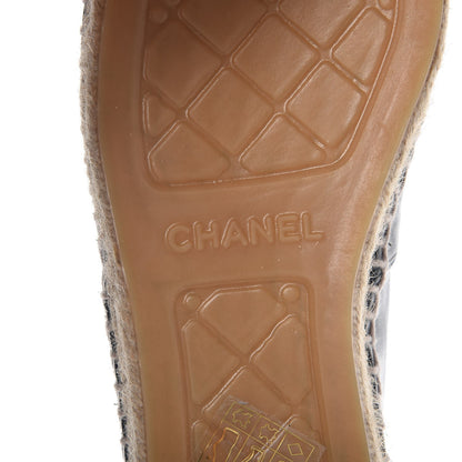 Chanel Lambskin CC Espadrilles 36 Black 6 of 9