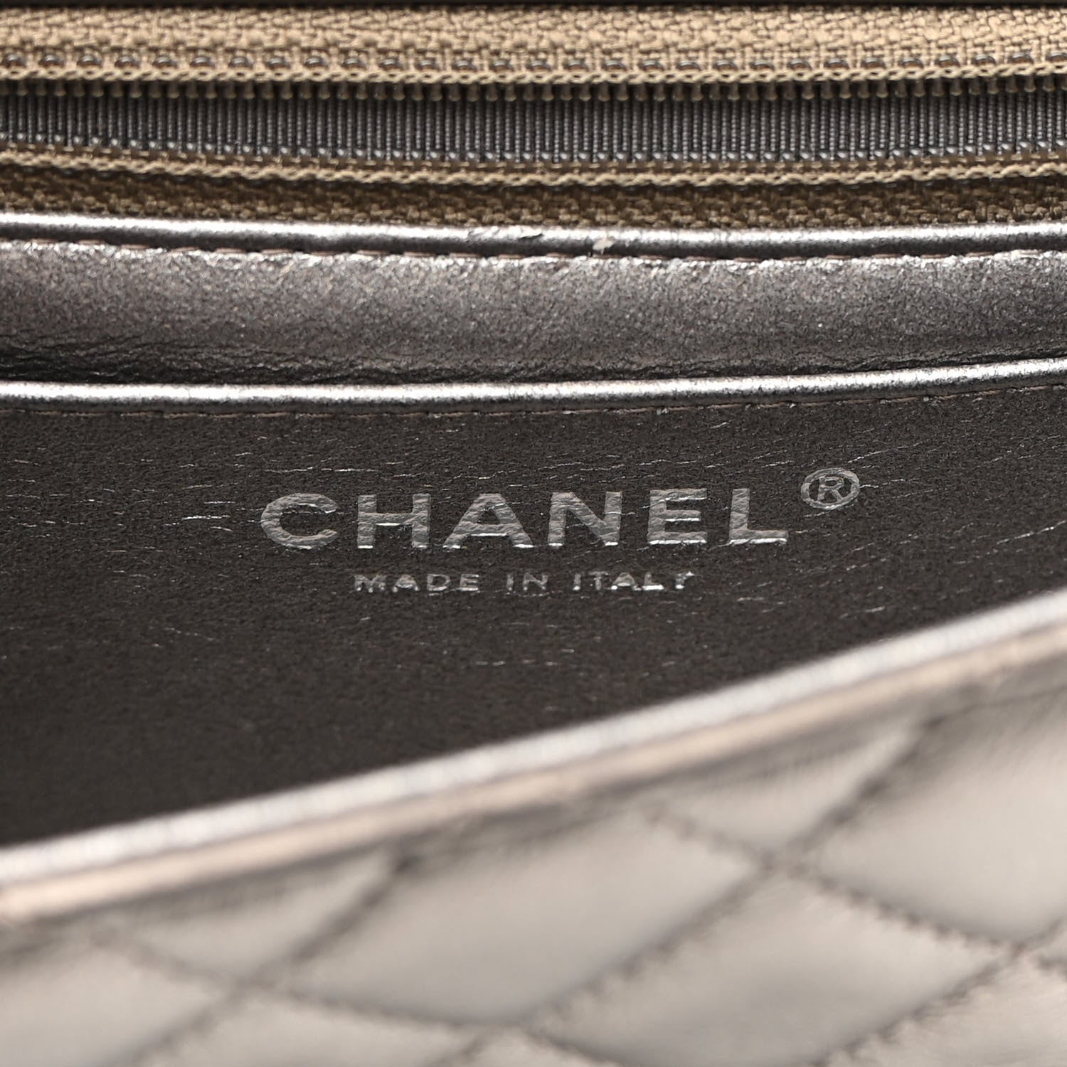 Chanel Metallic Calfskin Quilted Mini Square Flap Bronze 5 of 8