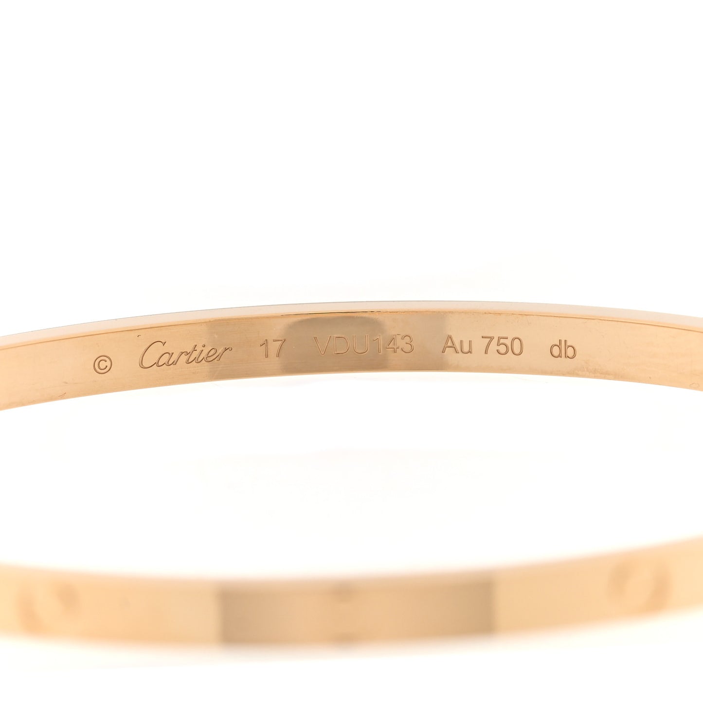 18K Yellow Gold Small LOVE Bracelet 17