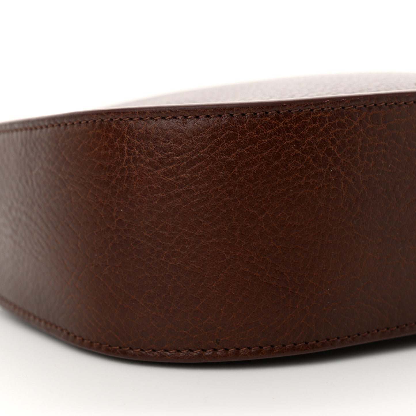 Grained Calfskin Half Moon Shoulder Bag Raisin
