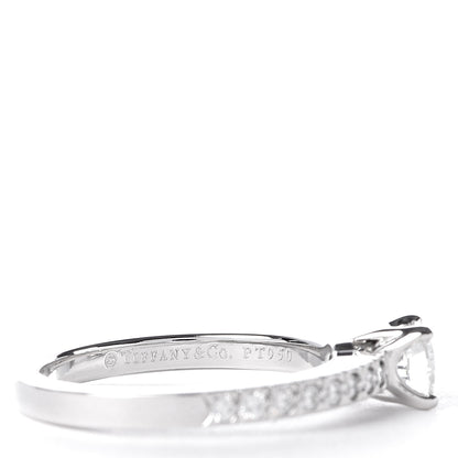 Tiffany Platinum Diamond .37ct Square Cushion Cut Engagement Ring 48 4.5 6 of 6