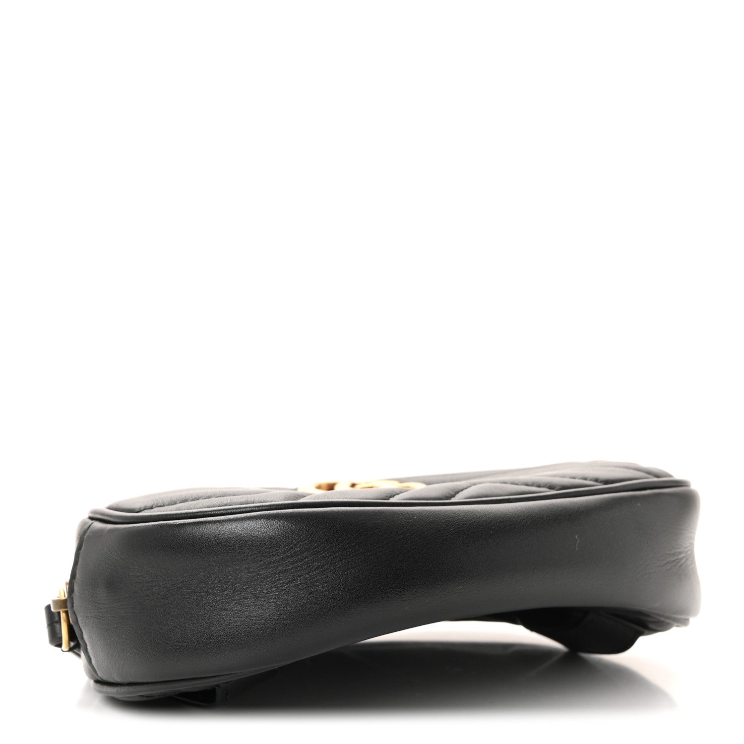 Gucci Calfskin Matelasse GG Marmont Belt Bag 85 34 Black 4 of 10