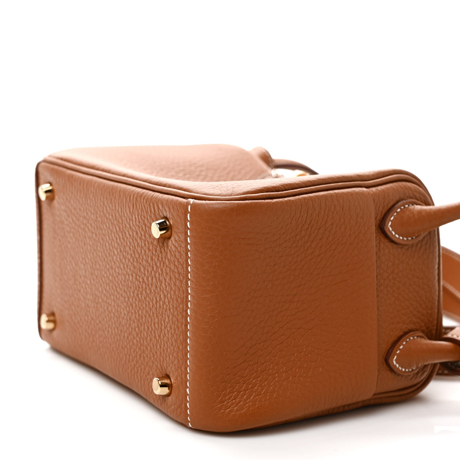 Hermes Taurillon Clemence Mini Lindy 20 Gold 7 of 8