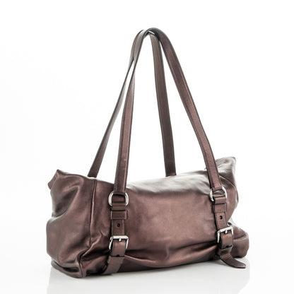 Prada Vitellino Mordo Foldover Pushlock Satchel Antico Mordo 3 of 6