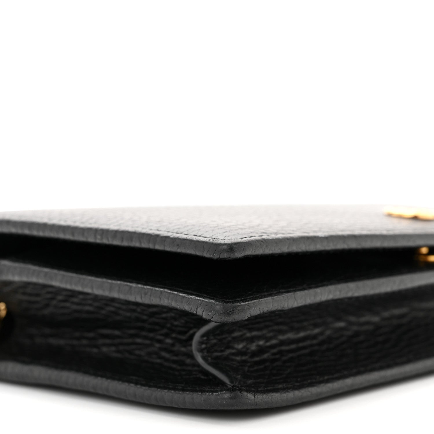 Gucci Calfskin Mini GG Marmont Chain Wallet Black 7 of 11