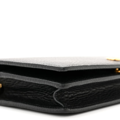 Gucci Calfskin Mini GG Marmont Chain Wallet Black 7 of 11