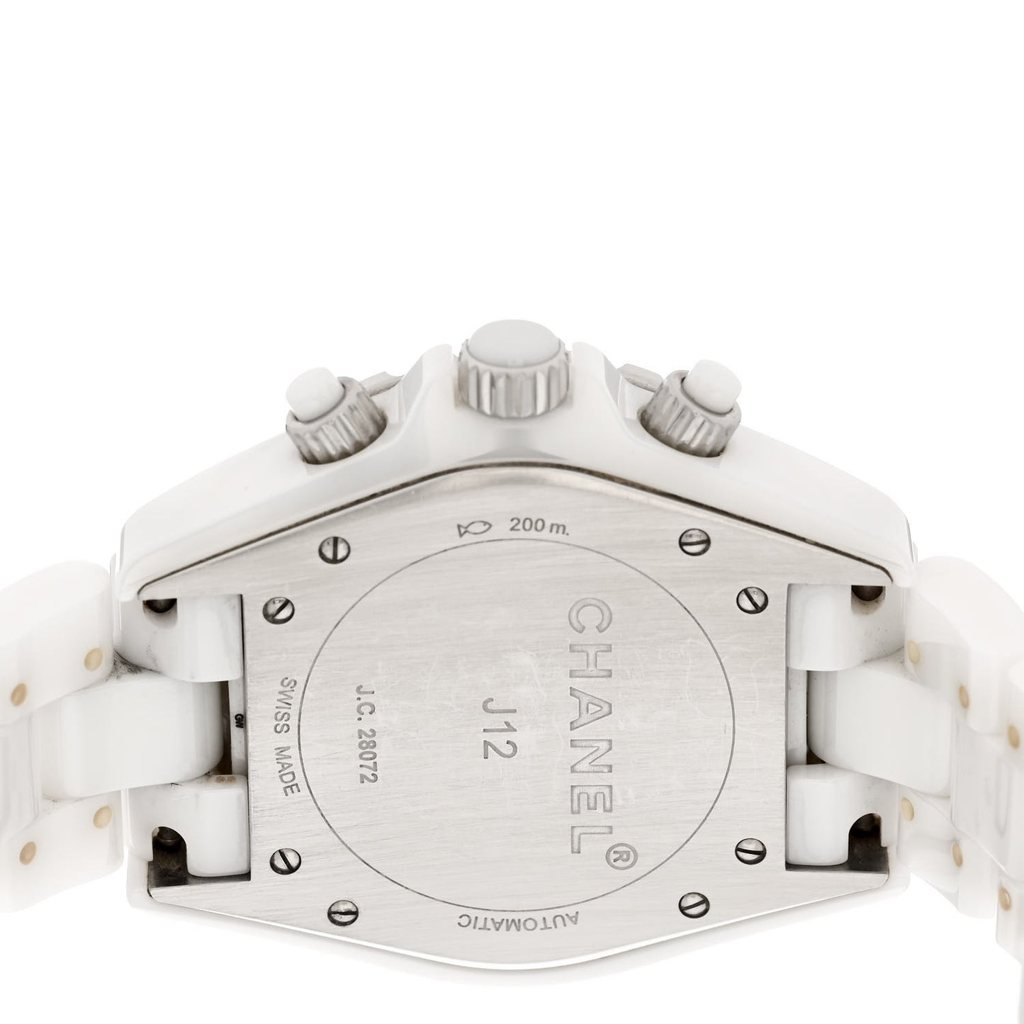 Stainless Steel Ceramic 41mm J12 Chronograph Automatic Watch White