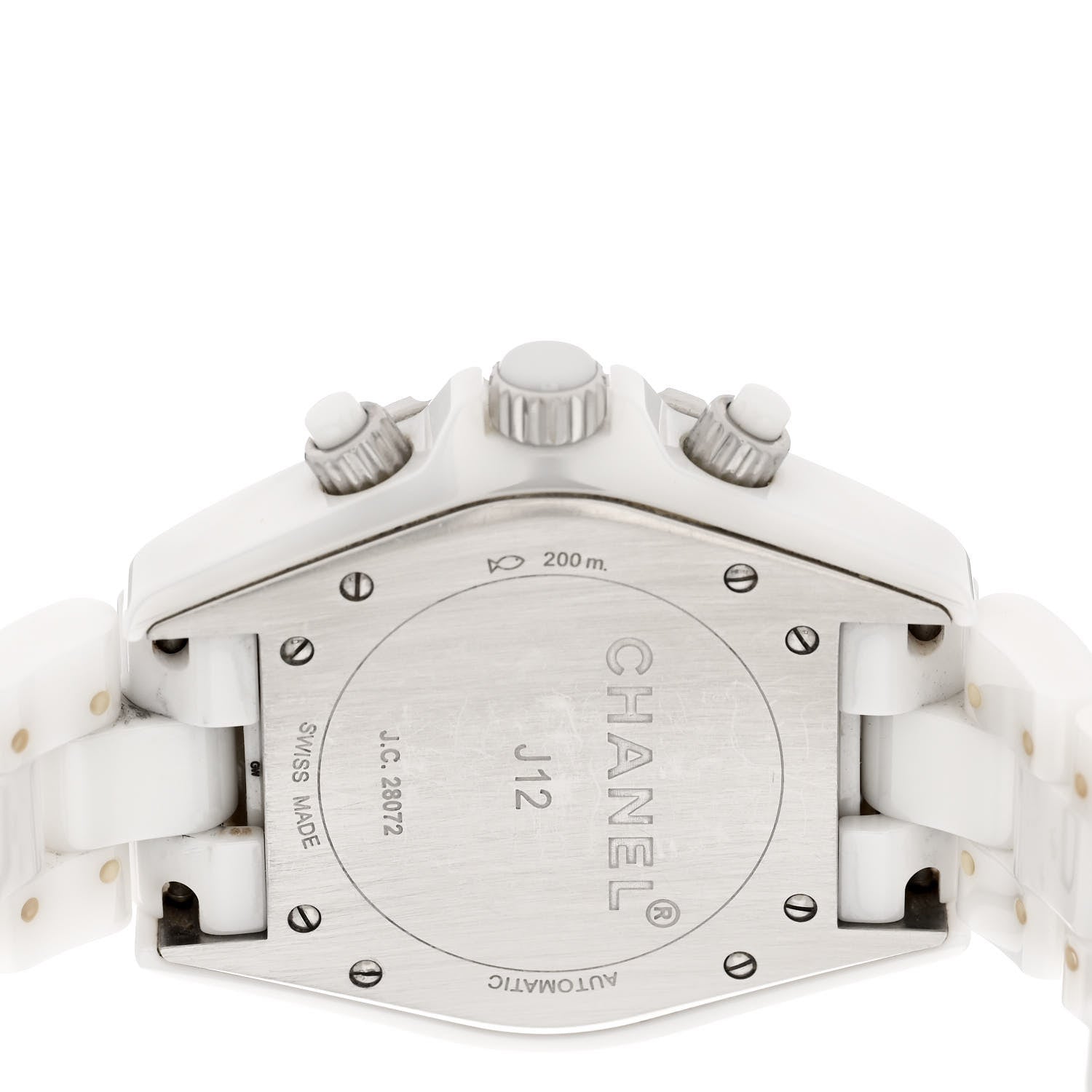 Chanel Stainless Steel Ceramic 41mm J12 Chronograph Automatic Watch White 4 of 4