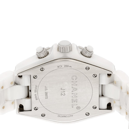 Chanel Stainless Steel Ceramic 41mm J12 Chronograph Automatic Watch White 4 of 4