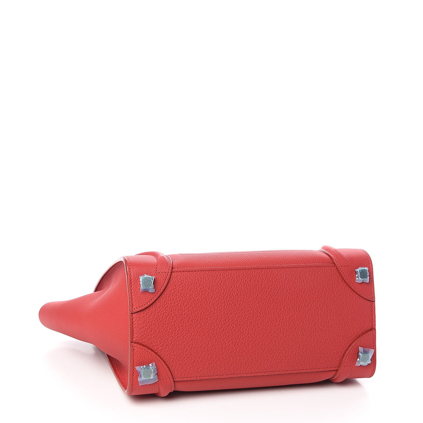 Drummed Calfskin Micro Luggage Red