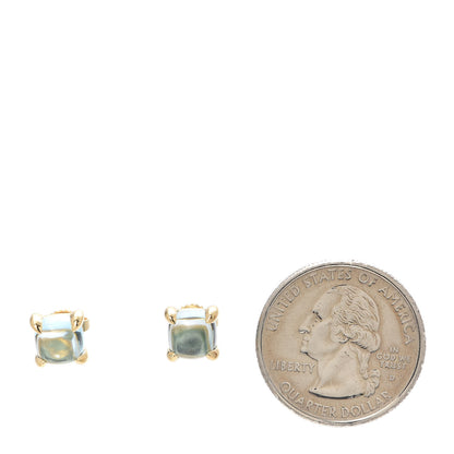 Tiffany 18K Yellow Gold Blue Topaz Paloma Picasso Sugar Stacks Earrings 2 of 6