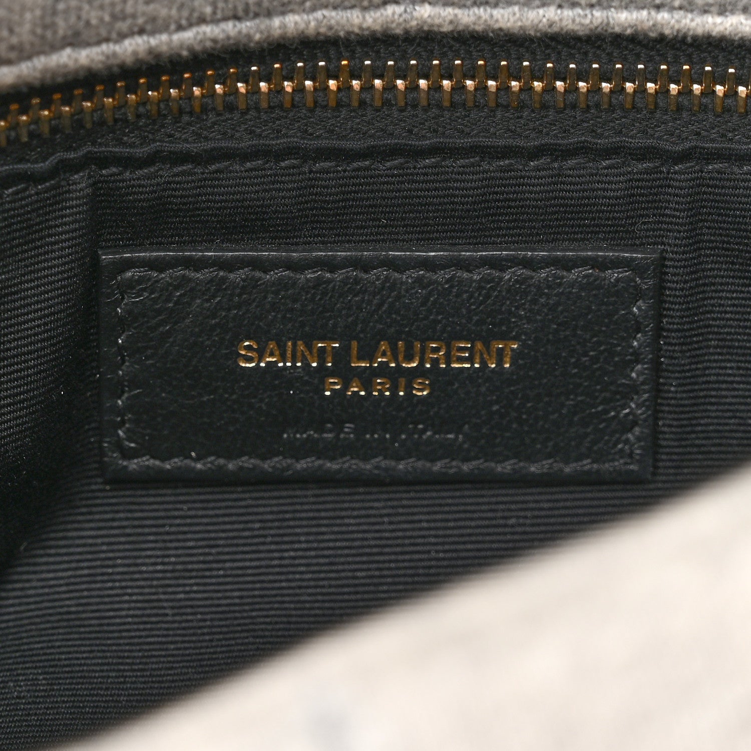 Saint Laurent Jersey Quilted Small Loulou Puffer Monogram Chain Satchel Grey Cloud 6 of 9