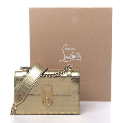 Christian Louboutin Metallic Calfskin Mini Elisa Shoulder Bag Gold 12 of 12