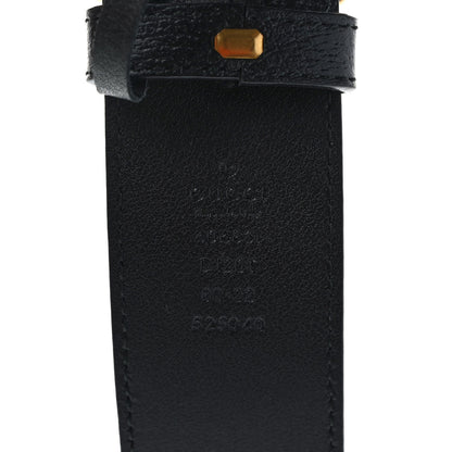 Gucci Textured Dollar Calfskin Double G 40mm Belt 80 32 Black 4 of 4