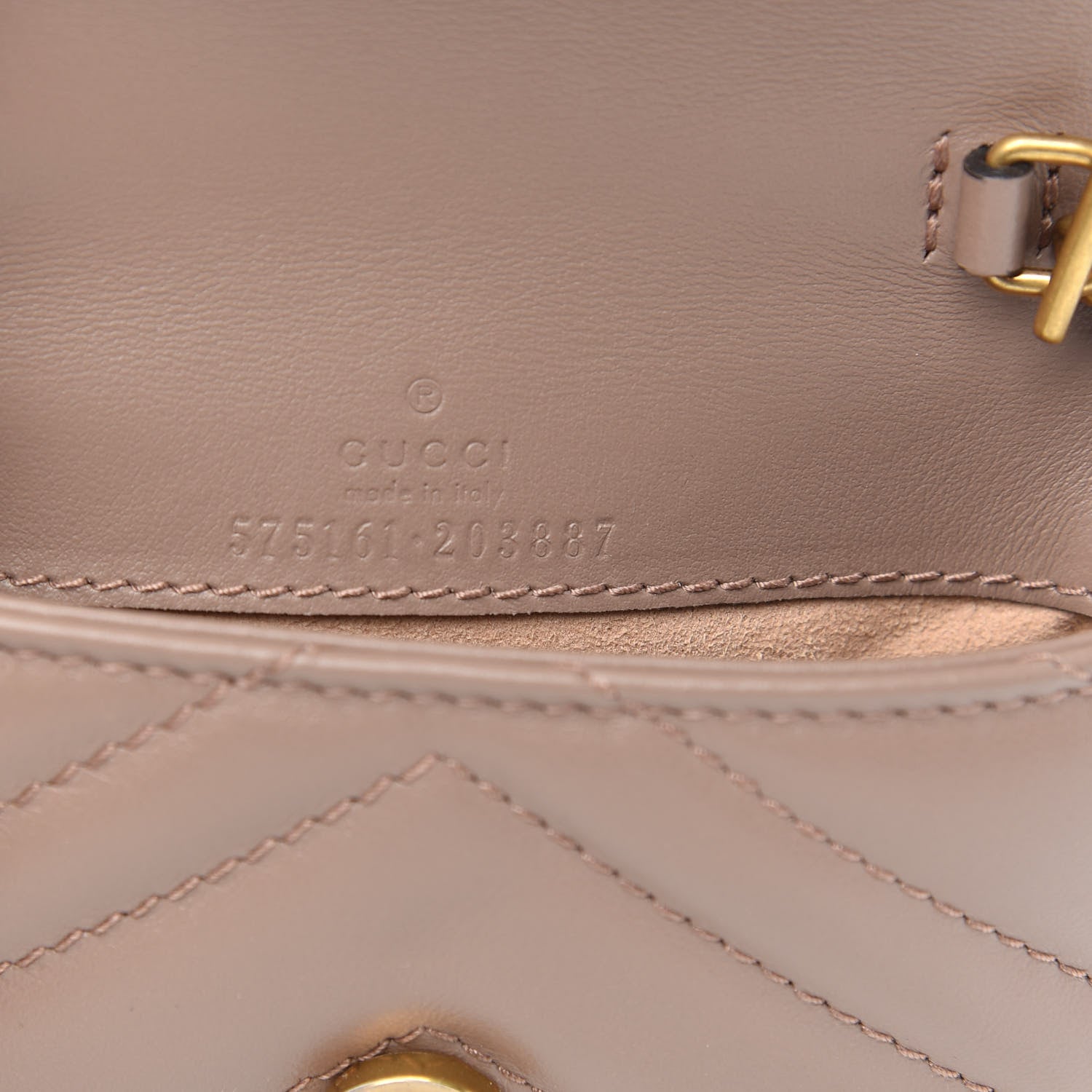 Gucci Calfskin Matelasse Heart GG Marmont 2.0 Coin Purse On A Chain Porcelain Rose 6 of 9