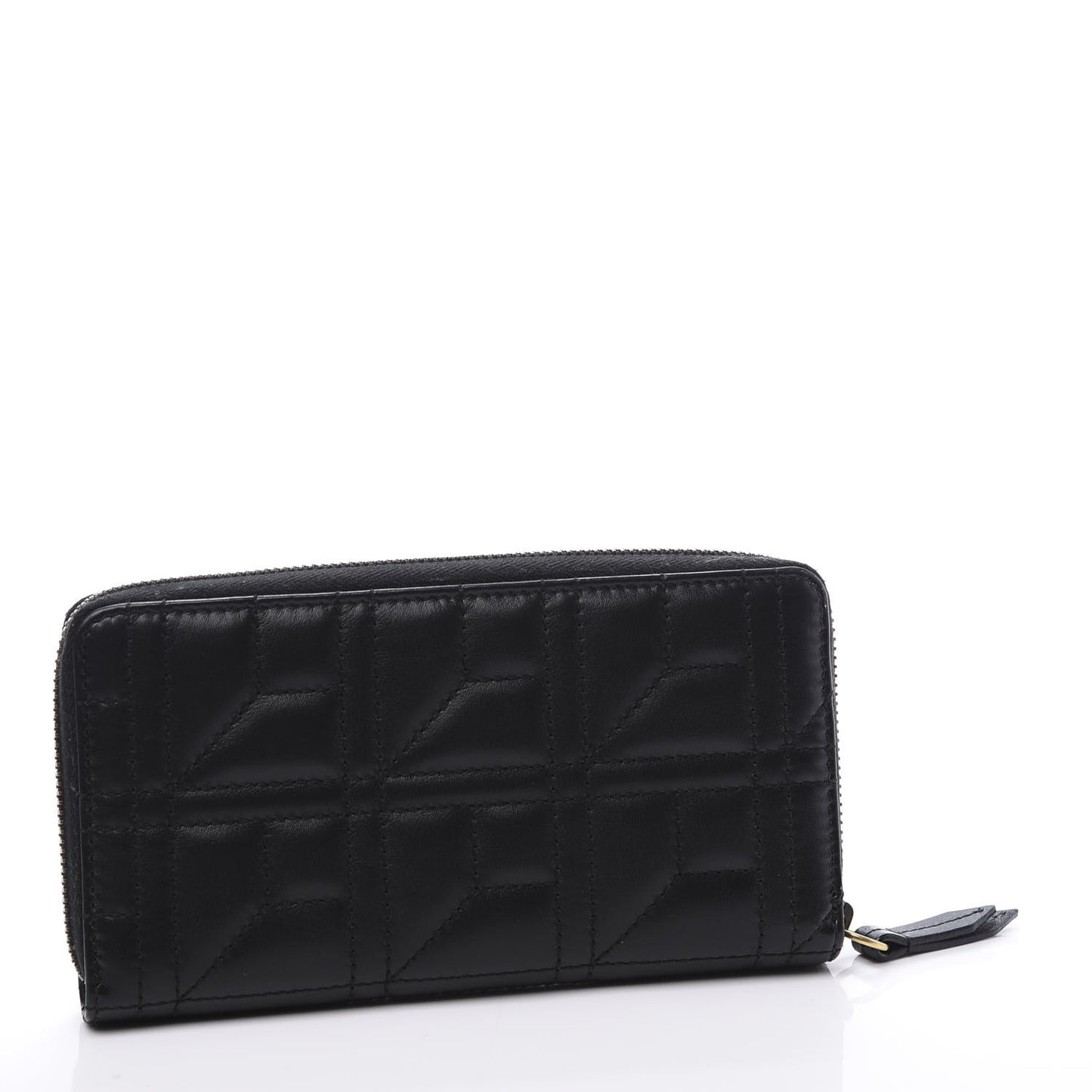 Calfskin Matelasse Pearly GG Marmont Zip Around Wallet Black