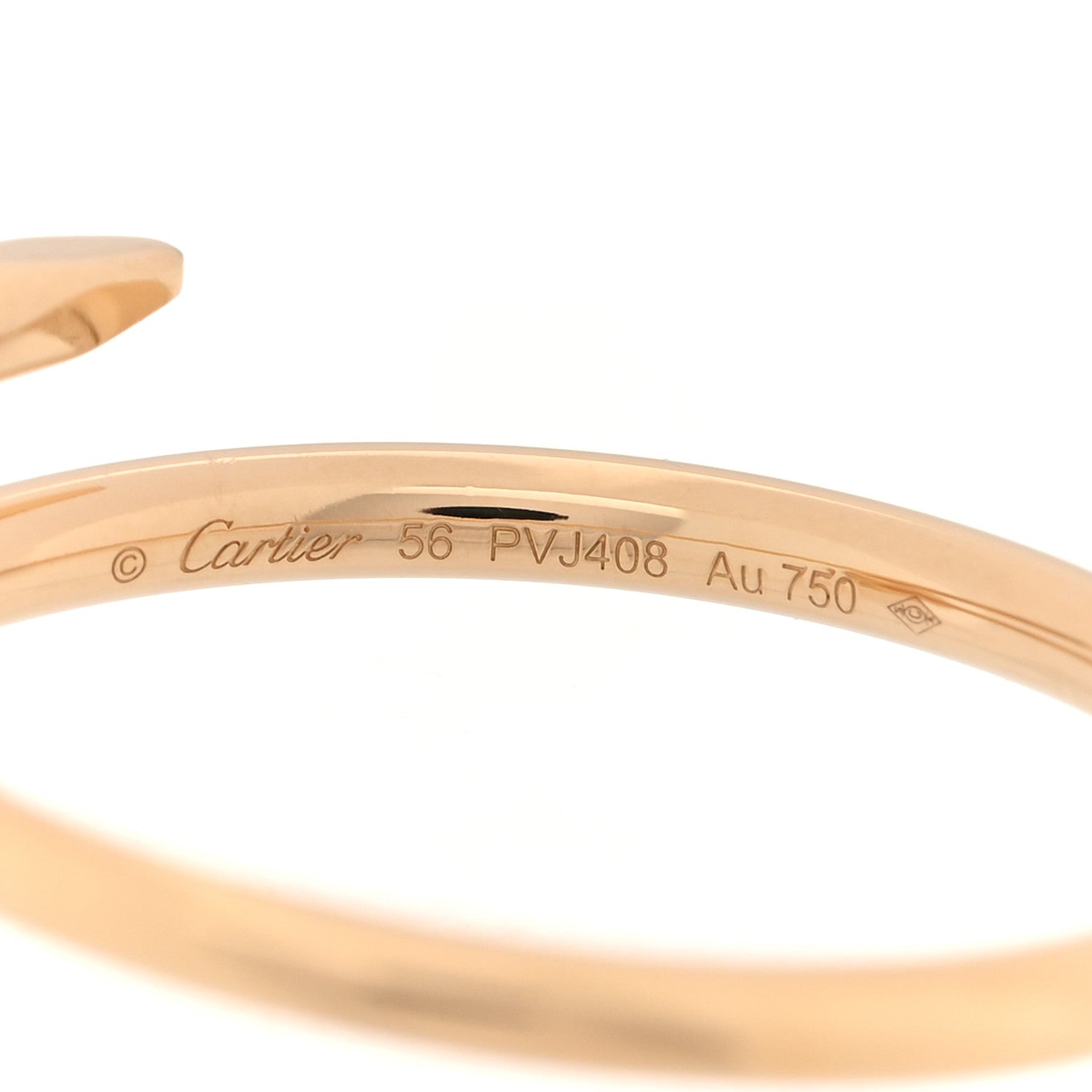 Cartier 18K Yellow Gold Small Juste Un Clou Ring 56 7.5 4 of 5