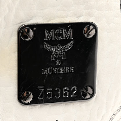 MCM Visetos Medium Side Studs Stark Backpack White 7 of 18