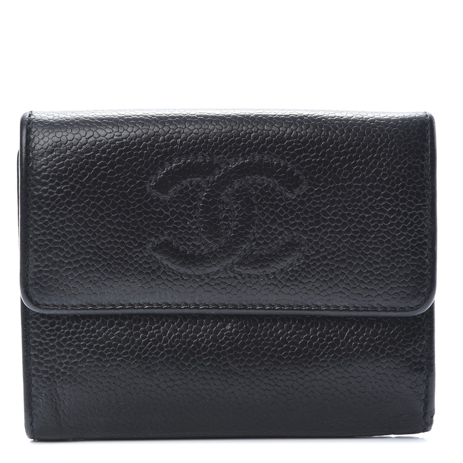 Chanel Caviar Timeless CC Compact Flap Wallet Black 1 of 10