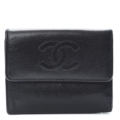 Chanel Caviar Timeless CC Compact Flap Wallet Black 1 of 10